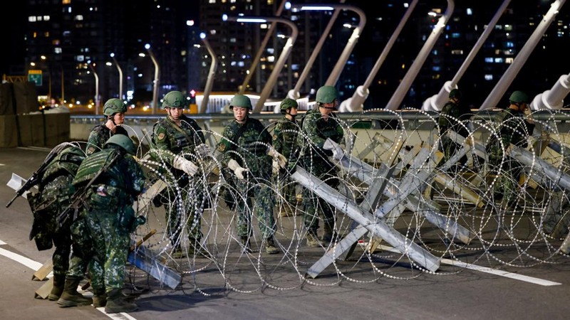 Taiwan mulai melaksanakan latihan militer tahunan terbesar bertajuk Han Kuang, Jumat (7/8/2026). Latihan ini bagian dari upaya meningkatkan kesiapsiagaan menghadapi potensi invasi China. (REUTERS/Tsai Hsin-Han)