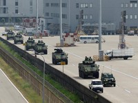 Taiwan mulai melaksanakan latihan militer tahunan terbesar bertajuk Han Kuang, Jumat (7/8/2026). Latihan ini bagian dari upaya meningkatkan kesiapsiagaan menghadapi potensi invasi China. (REUTERS/Tsai Hsin-Han)