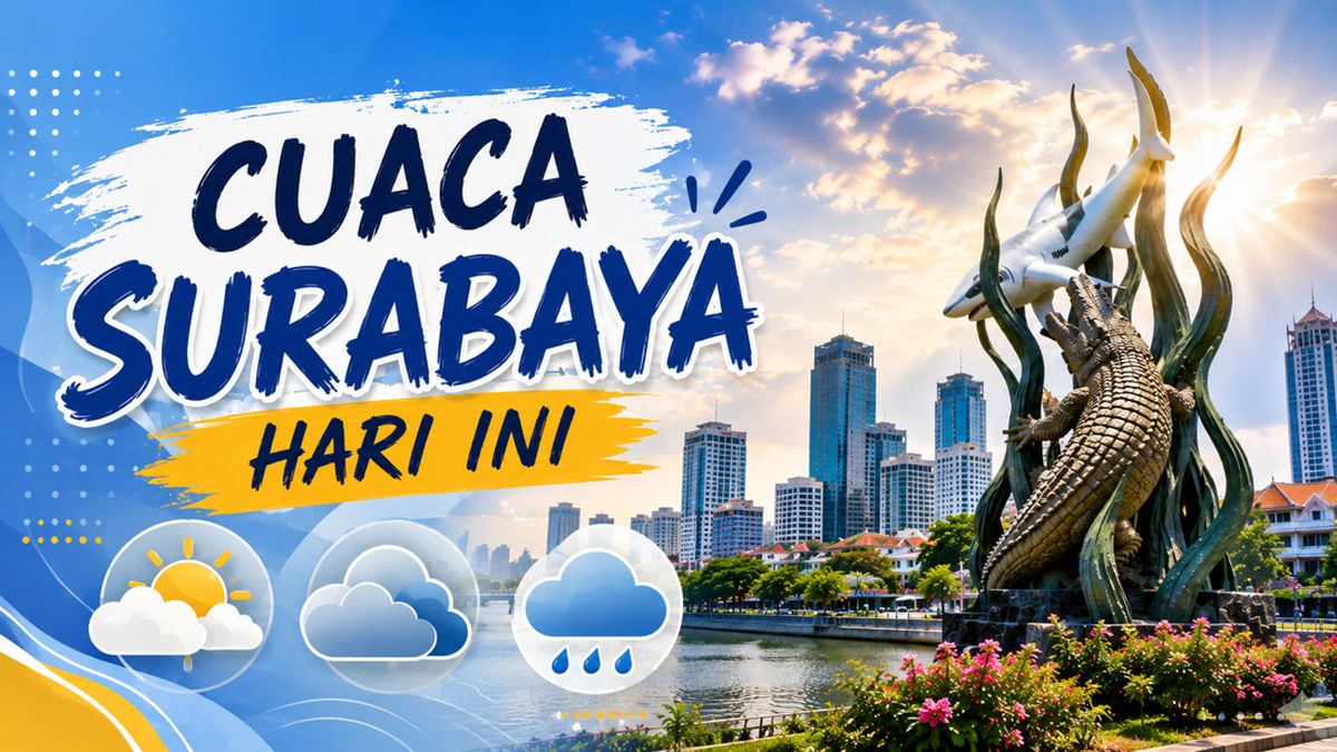 Cuaca Terik di Surabaya Hari Ini, Suhu 33 Derajat Celsius