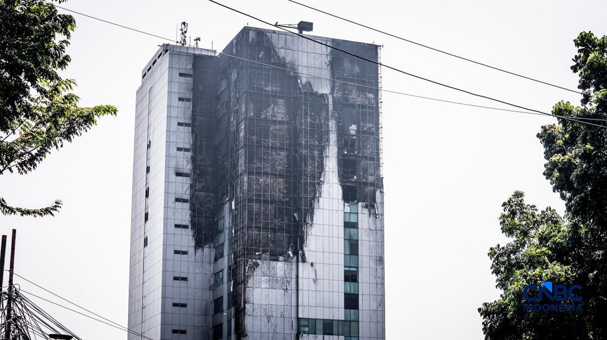 Begini Penampakan Gedung Bapenda DKI Hangus Usai Dilalap Api