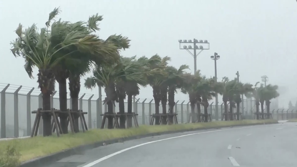 Foto Topan Dolphin Mengamuk, Jepang Diterjang Angin 198 Km per Jam 