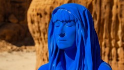 Patung Biru di Al Ula Arab Saudi yang Dituding Berhala