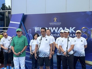 Menkum Gelar Fun Walk di CFD Rasuna Said, Ungkap Arahan Prabowo Rayakan HUT RI