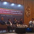 Body Maker Department Head HMSI Heri Komala (tengah) saat memberikan keterangan di momen GIIAS 2026. (CNBC Indonesia/Ferry Sandi)