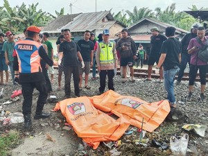 Motor Tertabrak KA di Pelintasan Tanpa Palang Sergai, 2 Orang Tewas