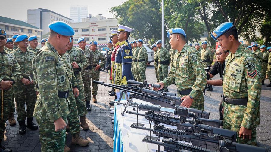 Komandan Pasukan Pengamanan Presiden (Danpaspampres) Mayjen TNI Dr. Edwin Adrian Sumantha memimpin Apel Gelar Kesiapan Pasukan Satuan Tugas Pengamanan (Satgaspam) VVIP di Lapangan Hitam Mako Paspampres, Senin (10/8/2026).