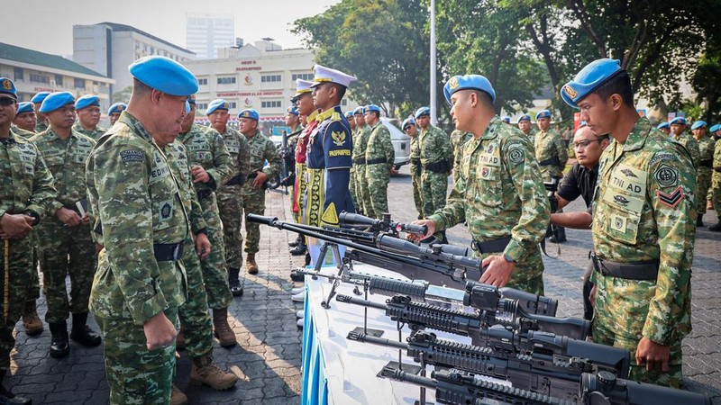 Komandan Pasukan Pengamanan Presiden (Danpaspampres) Mayjen TNI Dr. Edwin Adrian Sumantha memimpin Apel Gelar Kesiapan Pasukan Satuan Tugas Pengamanan (Satgaspam) VVIP di Lapangan Hitam Mako Paspampres, Senin (10/8/2026).