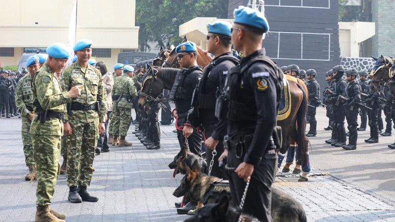 Komandan Pasukan Pengamanan Presiden (Danpaspampres) Mayjen TNI Dr. Edwin Adrian Sumantha memimpin Apel Gelar Kesiapan Pasukan Satuan Tugas Pengamanan (Satgaspam) VVIP di Lapangan Hitam Mako Paspampres, Senin (10/8/2026).