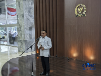 Menteri Sekretaris Negara Prasetyo Hadi di Gedung Nusantara III, Kompleks Parlemen, Senayan, Jakarta, Senin (10/8/2026). (CNBC Indonesia/Emir Yanwardhana)