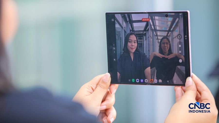 Samsung Galaxy Z Fold8. (CNBC Indonesia/Faisal Rahman)