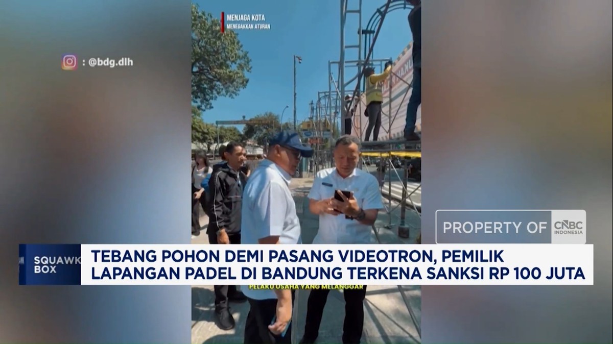 Tebang Pohon Untuk Videotron, Pemilik Padel Kena Sanksi Rp 100 Juta