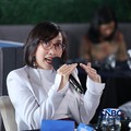 Acting CEO PT Home Credit Indonesia, Sylvia Lazuarni saat menyampaikan pemaparan dalam Multifinance CEO Gathering 2026 di Jakarta, Selasa (11/8/2026). (CNBC Indonesia/Tri Susilo)