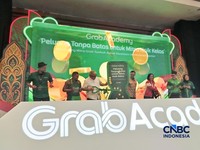 CEO Grab Indonesia, Neneng Goenadi dalam Peluncuran Grab Academy, Selasa (11/8/2026). (CNBC Indonesia/Novina Putri Bestari)