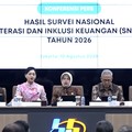 Konferensi pers hasil Survei Nasional Literasi dan Inklusi Keuangan (SNLIK) Tahun 2026. (Dok. BPS)