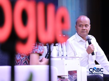 Chief Technology Officer Danantara, Sigit Puji Santosa menyampaikan pemaparan dalam Mindialogue dengan tema Komoditas untuk Negeri: Strategi Penguatan Cadangan Mineral untuk Stabilitas dan Kedaulatan Ekonomi RI di Jakarta, Rabu (12/8/2026). (CNBC Ind
