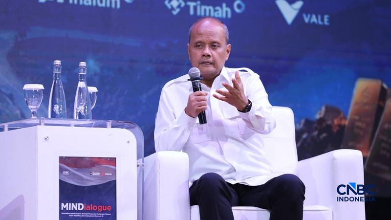 Chief Technology Officer Danantara, Sigit Puji Santosa menyampaikan pemaparan dalam Mindialogue dengan tema “Komoditas untuk Negeri: Strategi Penguatan Cadangan Mineral untuk Stabilitas dan Kedaulatan Ekonomi RI” di Jakarta, Rabu (12/8/2026).