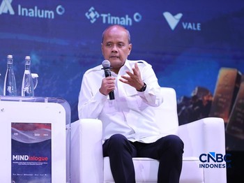 Chief Technology Officer Danantara, Sigit Puji Santosa menyampaikan pemaparan dalam Mindialogue dengan tema Komoditas untuk Negeri: Strategi Penguatan Cadangan Mineral untuk Stabilitas dan Kedaulatan Ekonomi RI di Jakarta, Rabu (12/8/2026). (CNBC Ind