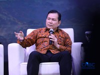 Deputi Bidang ESDM, Kemenko Perekonomian RI, Elen Setiadi saat menyampaikan pemaparan dalam Mindialogue dengan tema Komoditas untuk Negeri: Strategi Penguatan Cadangan Mineral untuk Stabilitas dan Kedaulatan Ekonomi RI di Jakarta, Rabu (12/8/2026). (