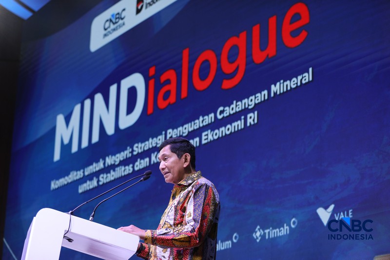 Suasana acara Mindialogue dengan tema &ldquo;Komoditas untuk Negeri: Strategi Penguatan Cadangan Mineral untuk Stabilitas dan Kedaulatan Ekonomi RI&rdquo; di Jakarta, Rabu (12/8/2026). (CNBC Indonesia/Tri Susilo)