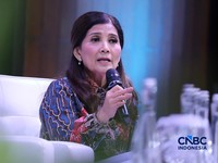 Ekonom Senior INDEF, Aviliani saat menyampaikan pemaparan dalam Mindialogue dengan tema Komoditas untuk Negeri: Strategi Penguatan Cadangan Mineral untuk Stabilitas dan Kedaulatan Ekonomi RI di Jakarta, Rabu (12/8/2026). (CNBC Indonesia/Tri Susilo)