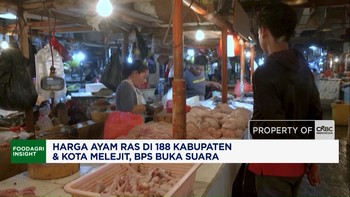 Harga Ayam Ras di 188 Kabupaten & Kota Melejit, BPS Buka Suara