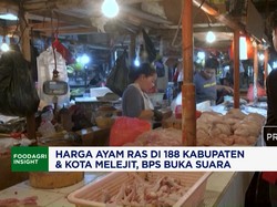 Harga Ayam Ras di 188 Kabupaten & Kota Melejit, BPS Buka Suara