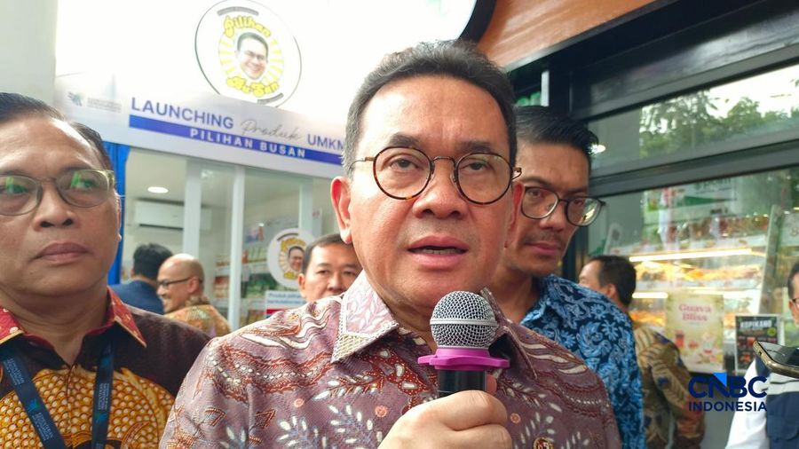 Menteri Perdagangan (Mendag) Budi Santoso saat ditemui di kantornya, Jakarta, Rabu (12/8/2026). (CNBC Indonesia/Martyasari Rizky)