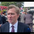Pejabat bidang pertahanan Amerika Serikat Elbridge A. Colby usai melakukan pertemuan dengan Presiden Prabowo Subianto di Istana Negara, Rabu (12/8/2026). (CNBC Indonesia/Emir Yanwardhana)