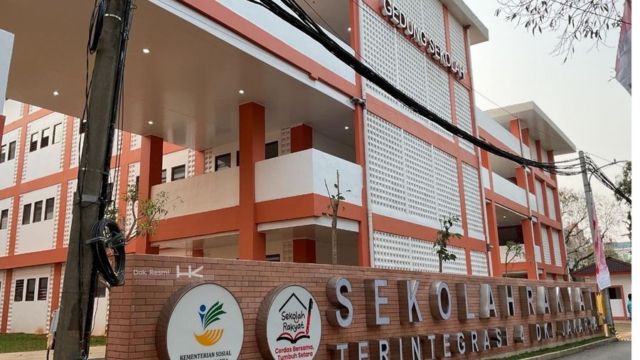 Sekolah Rakyat (SR) DKI Jakarta yang telah diselesaikan pembangunannya oleh PT Hutama Karya (Persero) (Hutama Karya), Selasa (11/8). (Dok. Huama Karya)