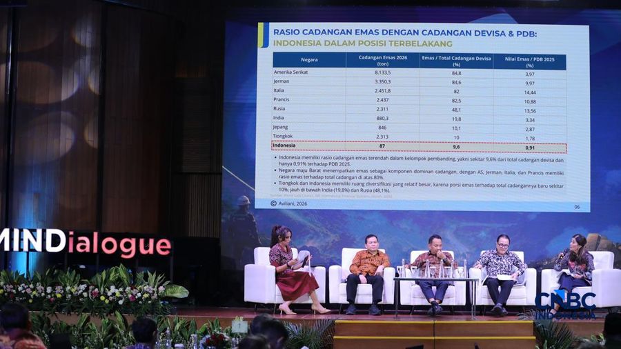 Suasana acara Mindialogue dengan tema Komoditas untuk Negeri: Strategi Penguatan Cadangan Mineral untuk Stabilitas dan Kedaulatan Ekonomi RI di Jakarta, Rabu (12/8/2026). (CNBC Indonesia/Tri Susilo)