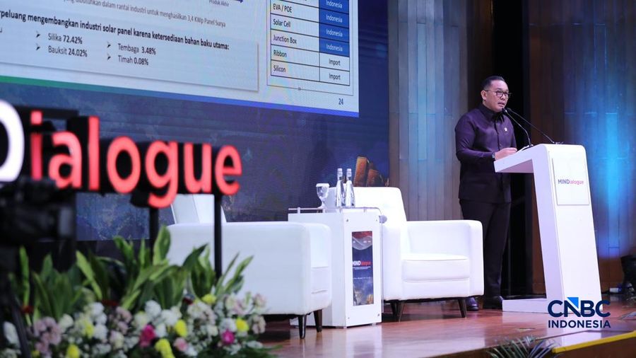 Wakil Menteri Investasi dan Hilirisasi/Wakil Kepala BKPM, Todotua Pasaribu saat menyampaikan pemaparan dalam Mindialogue dengan tema Komoditas untuk Negeri: Strategi Penguatan Cadangan Mineral untuk Stabilitas dan Kedaulatan Ekonomi RI di Jakarta, Ra