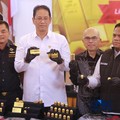 Konferensi Pers Penindakan Penyelundupan Ekspor Emas KPU Bea dan Cukai Tipe C Soekarno-Hatta, di Aula Gedung B KPU Bea dan Cukai Soekarno Hatta, Tangerang, Banten, Kamis, 13/8. (CNBC Indonesia/Muhammad Sabki)
