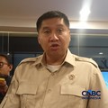 Menteri PKP Maruarar Sirait di kantor BPS, Kamis malam (13/8/26). (CNBC Indonesia/Ferry Sandi)