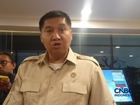 Menteri PKP Maruarar Sirait di kantor BPS, Kamis malam (13/8/26). (CNBC Indonesia/Ferry Sandi)