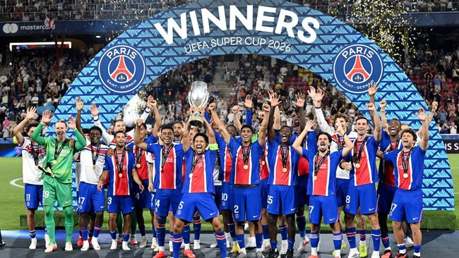 Formidable Les Parisiens! PSG Raih Juara Piala Super Eropa 2026