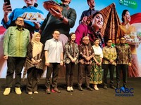 Perayaan Kolaborasi Beli Lokal Tokopedia dan TikTok Shop Indonesia, di Jakarta, Kamis (13/8/2026). (CNBC Indonesia/Novina)