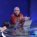 Presiden Direktur PT Bank Aladin Syariah Tbk, Koko T. Rachmadi menyampaikan pemaparan dalam Digital Banking Forum 2026 di Jakarta, Kamis (13/8/2026). (CNBC Indonesia/Tri Susilo)