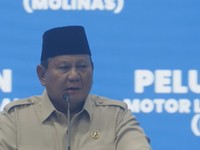 Presiden Prabowo Subianto saat acara pluncuran Motor Listriokm Nasional (Molinas) pada Kamis (13/8/2026). ((YouTube/Sekretariat Presiden)