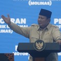 Presiden Prabowo Subianto saat acara pluncuran Motor Listriokm Nasional (Molinas) pada Kamis (13/8/2026). ((YouTube/Sekretariat Presiden)