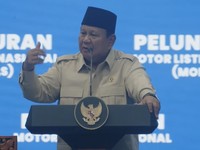 Presiden Prabowo Subianto saat acara pluncuran Motor Listriokm Nasional (Molinas) pada Kamis (13/8/2026). ((YouTube/Sekretariat Presiden)