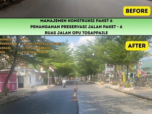 Perbaikan Jalan Tamalanrea Raya Makassar-Opu Tosappaile Palopo Terus Dikebut