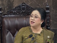 Ketua DPR RI, Puan Maharani menyampaikan sambutan di Gedung Nusantara, Kompleks Parlemen Senayan, Jakarta Pusat, Jumat (14/8/2026). (YouTube/Sekretariat Presiden)