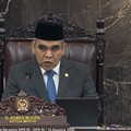 Ketua MPR RI Ahmad Muzani saat Sidang Tahunan MPR dan Sidang Bersama DPR dan DPD dalam Rangka HUT ke-81 RI di Gedung Nusantara, Kompleks Parlemen Senayan, Jakarta Pusat, Jumat (14/8/2026). (Tangkapan layar youtube Setpres RI)