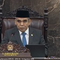Ketua MPR RI Ahmad Muzani saat Sidang Tahunan MPR dan Sidang Bersama DPR dan DPD dalam Rangka HUT ke-81 RI di Gedung Nusantara, Kompleks Parlemen Senayan, Jakarta Pusat, Jumat (14/8/2026). (Tangkapan layar youtube Setpres RI)