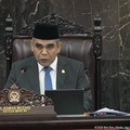 Ketua MPR RI Ahmad Muzani saat Sidang Tahunan MPR dan Sidang Bersama DPR dan DPD dalam Rangka HUT ke-81 RI di Gedung Nusantara, Kompleks Parlemen Senayan, Jakarta Pusat, Jumat (14/8/2026). (Tangkapan layar youtube Setpres RI)