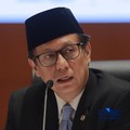 Menteri Kesehatan Budi Gunadi Sadikin memberi pemaparan saat  Konferensi pers terkait RAPBN & Nota Keuangan Tahun Anggaran 2027 di Aula Cakti Buddhi Bakti, kantor pusat Direktorat Jenderal Pajak Kementerian Keuangan, Jakarta Selatan, Jumat (14/8/2026