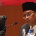 Menteri Keuangan Purbaya Yudhi Sadewa dan Menteri Koordinator Bidang Perekonomian, Airlangga Hartarto saat  Konferensi pers terkait RAPBN & Nota Keuangan Tahun Anggaran 2027 di Aula Cakti Buddhi Bakti, kantor pusat Direktorat Jenderal Pajak Kementeri