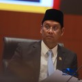Menteri Keuangan Purbaya Yudhi Sadewa memberi pemaparan saat  Konferensi pers terkait RAPBN & Nota Keuangan Tahun Anggaran 2027 di Aula Cakti Buddhi Bakti, kantor pusat Direktorat Jenderal Pajak Kementerian Keuangan, Jakarta Selatan, Jumat (14/8/2026