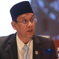 Menteri Keuangan Purbaya Yudhi Sadewa memberi pemaparan saat  Konferensi pers terkait RAPBN & Nota Keuangan Tahun Anggaran 2027 di Aula Cakti Buddhi Bakti, kantor pusat Direktorat Jenderal Pajak Kementerian Keuangan, Jakarta Selatan, Jumat (14/8/2026