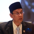 Menteri Keuangan Purbaya Yudhi Sadewa memberi pemaparan saat  Konferensi pers terkait RAPBN & Nota Keuangan Tahun Anggaran 2027 di Aula Cakti Buddhi Bakti, kantor pusat Direktorat Jenderal Pajak Kementerian Keuangan, Jakarta Selatan, Jumat (14/8/2026